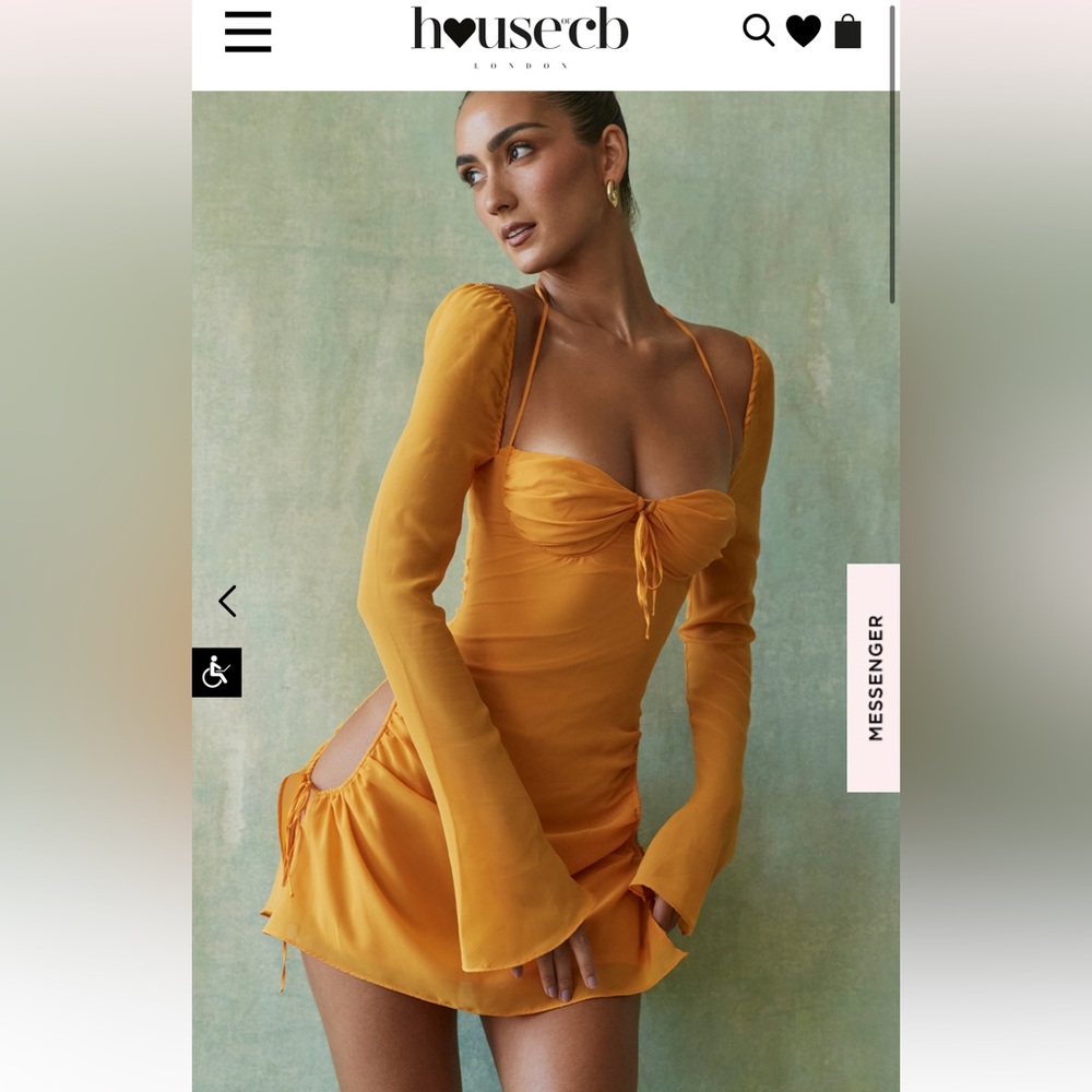 House of CB Baby Mini Dress in Orange size S